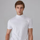 Slim-fit T-shirt voor heren met hoge hals
