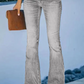 Trendy broek met klokkende onderkant