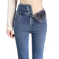 Gezellig Chic: Fleece-Gevoerde Skinny Jeans voor Winterse Warmte